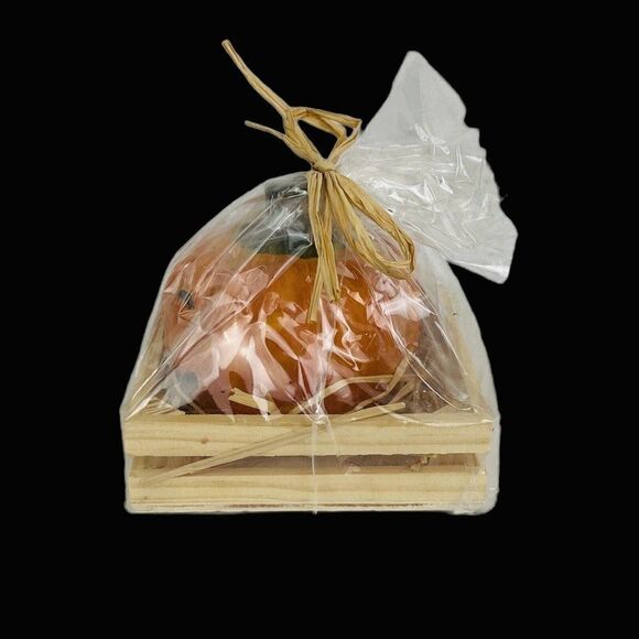 Vintage 2000 Cornerstone Creations Jack O Lantern Pumpkin Candle Crate Halloween - Picture 4 of 6